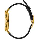Vestal The Sophisticate Italian Leather Watch | Black/Gold/Black