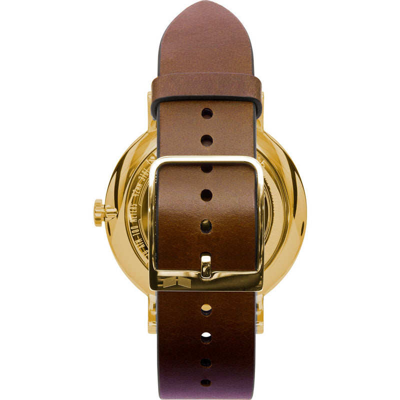Vestal The Sophisticate Italian Leather Watch | Dark Brown/Gold/Black