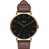 Vestal The Sophisticate Italian Leather Watch | Light Brown/Gold/Black