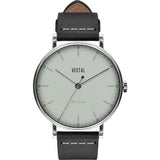 Vestal The Sophisticate Italian Leather Watch | Black/Silver/Marine
