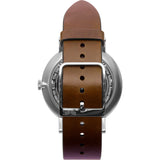 Vestal The Sophisticate Italian Leather Watch | Light Brown/Silver/Marine