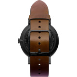 Vestal The Sophisticate Italian Leather Watch | Brown/Black/Blue Accent