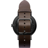 Vestal The Sophisticate Italian Leather Watch | Dark Brown/Black/Blue Accent