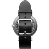 Vestal The Sophisticate Italian Leather Watch | Black/Silver/Metallic White
