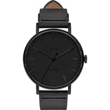 Vestal The Sophisticate Italian Leather Watch | Black/Black