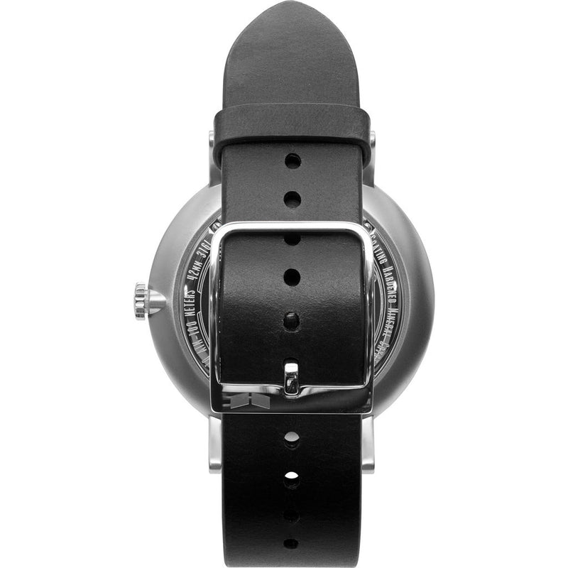 Vestal The Sophisticate Italian Leather Watch | Black/Silver/Grey