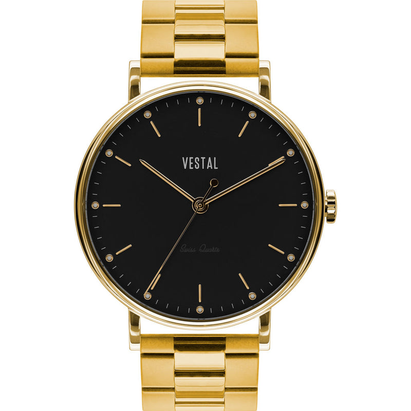 Vestal The Sophisticate 3-Link Metal Watch | Gold/Black