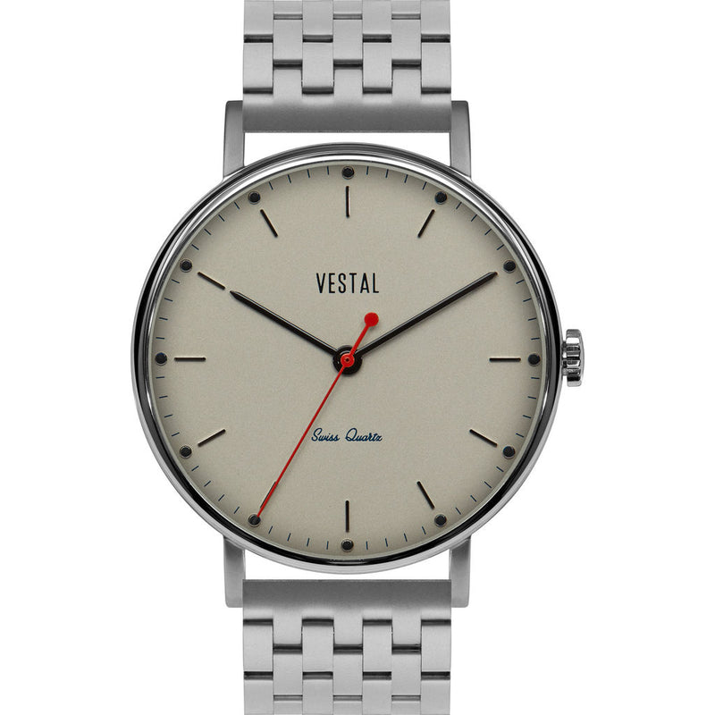 Vestal The Sophisticate 7-Link Watch | Silver/7-Linklic White