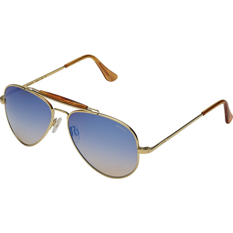 Randolph Engineering Sportsman 23K Gold Sunglasses | Oasis Metallic Nylon AR Skull 57MM SP71406-NY