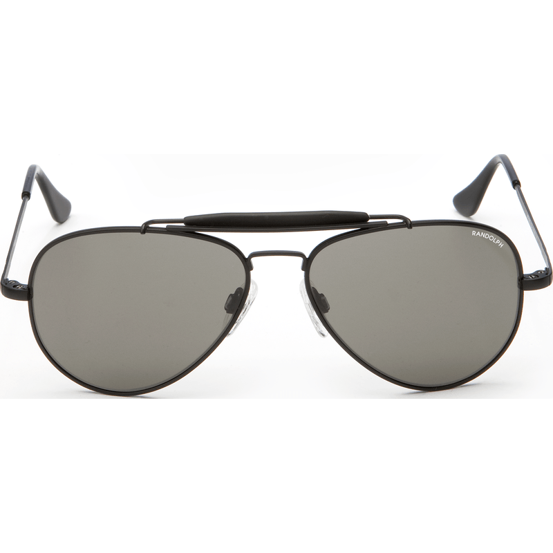 Randolph Engineering Sportsman Matte Black Sunglasses | Gray Glass Skull 57MM SP72411