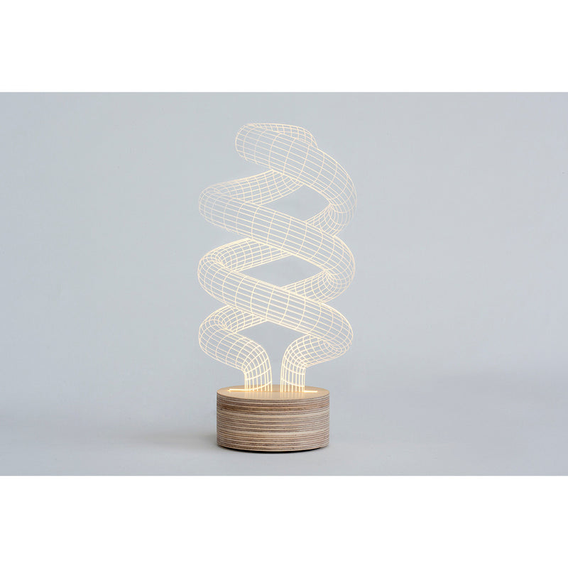 Studio Cheha Spiral LED Table Lamp | Iron/Birch Ch-Spiral