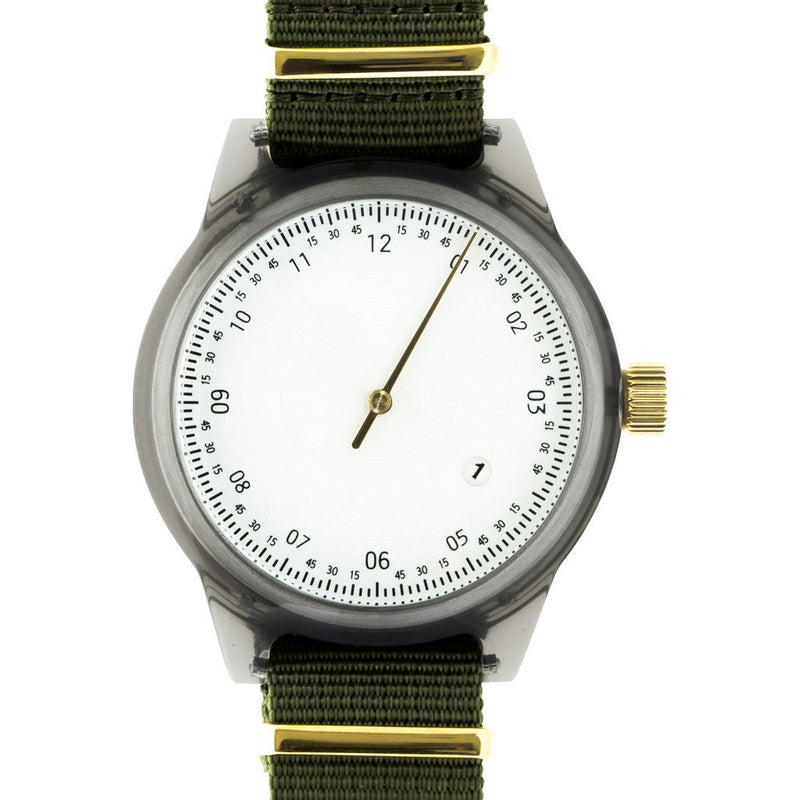 squarestreet SQ03 Minuteman One Hand Off-White Watch | Grey/Nylon SQ03 A-06