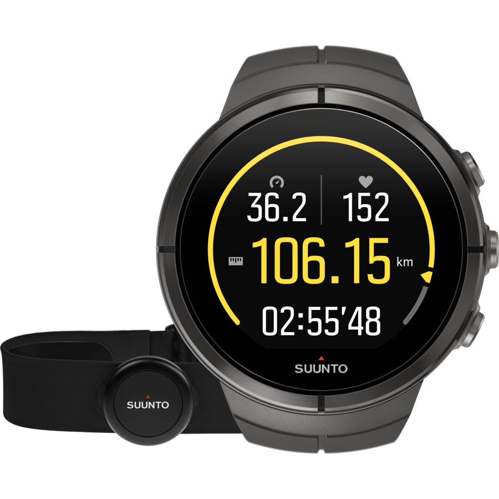 Suunto Spartan Ultra Sport GPS Watch HR Band Stealth Titanium 22656000 ...