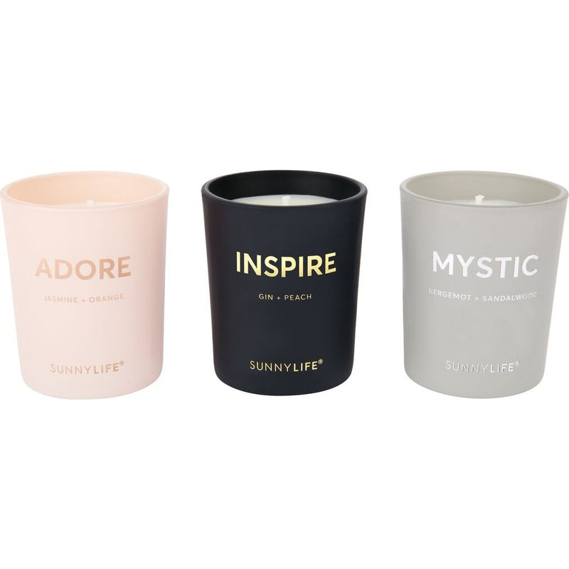 Sunnylife Scented Candle Pack Set of 3 | Adore/Inspire/Mystic