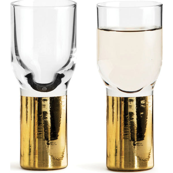 Sagaform Club Gold Shot Glass with Schnapps | 2-Pack