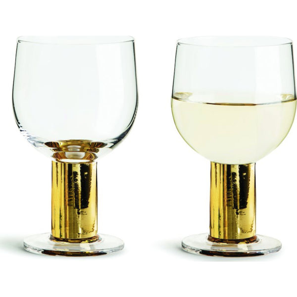 Sagaform Club Gold Wine Glass | 2-Pack