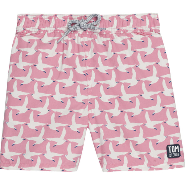 Tom & Teddy Boy's Seagull Swim Trunk | Sea Pink / 11-12