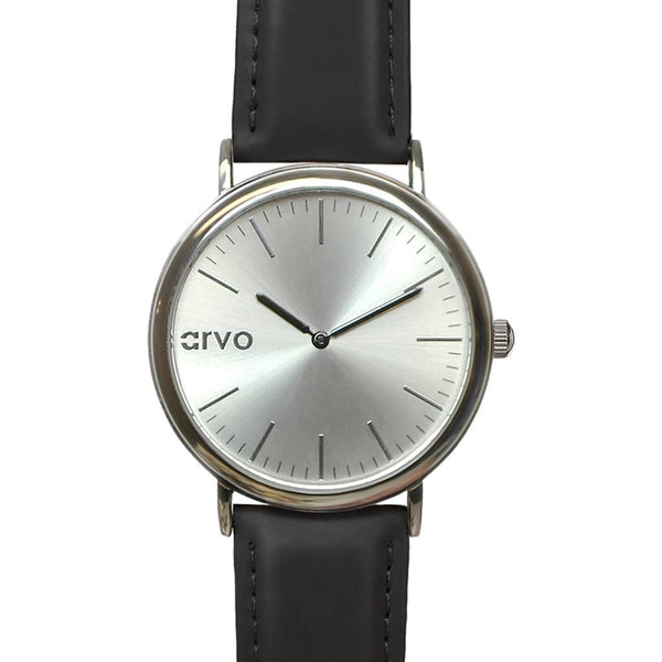 Arvo Silver Time Sawyer Watch | Silver/Black STSBK