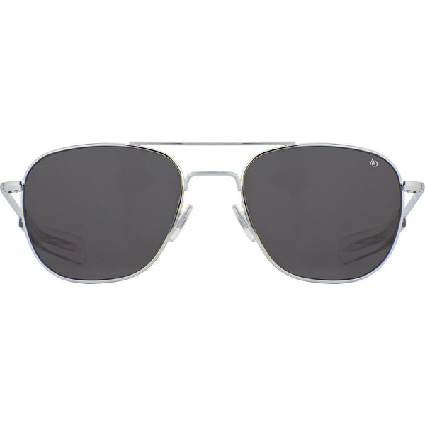 American Optical Big Original Pilot Sunglasses Bayonet | Silver/Nylon Grey