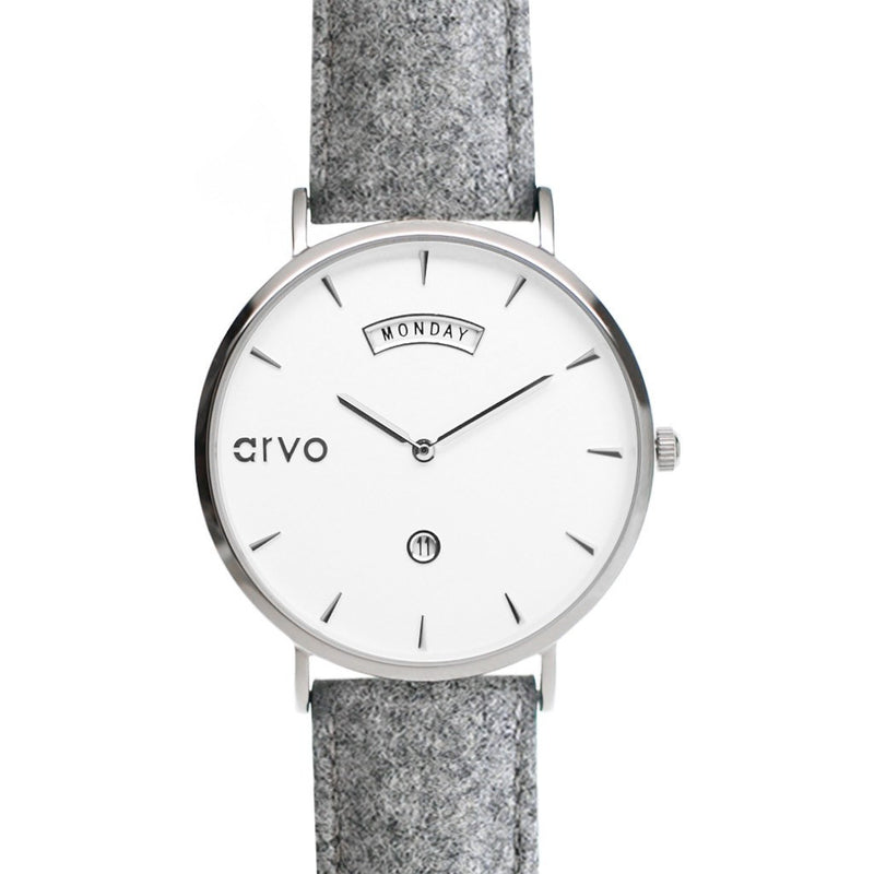 Arvo White Awristacrat Watch | Silver/Gray