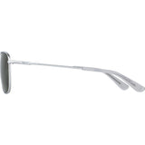 American Optical Small Original Pilot Sunglasses Standard | Matte Silver/Polarized Glass Green