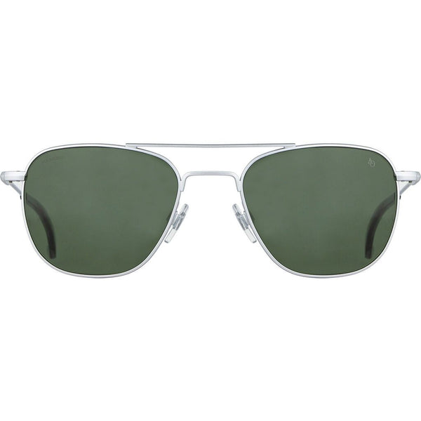 American Optical General Silver Sunglasses Standard w/smoke tip 58-14-145mm | Nylon Green
