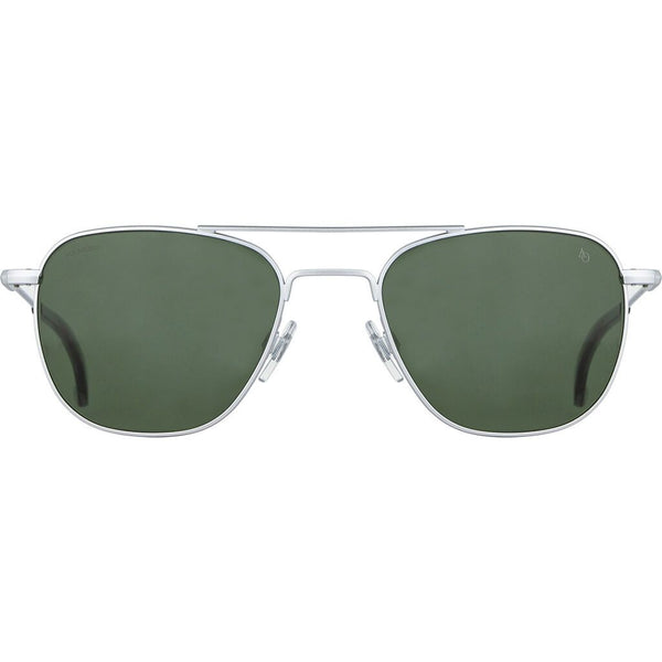 American Optical General Silver Sunglasses Standard  w/smoke tip 55-14-140mm | Nylon Green