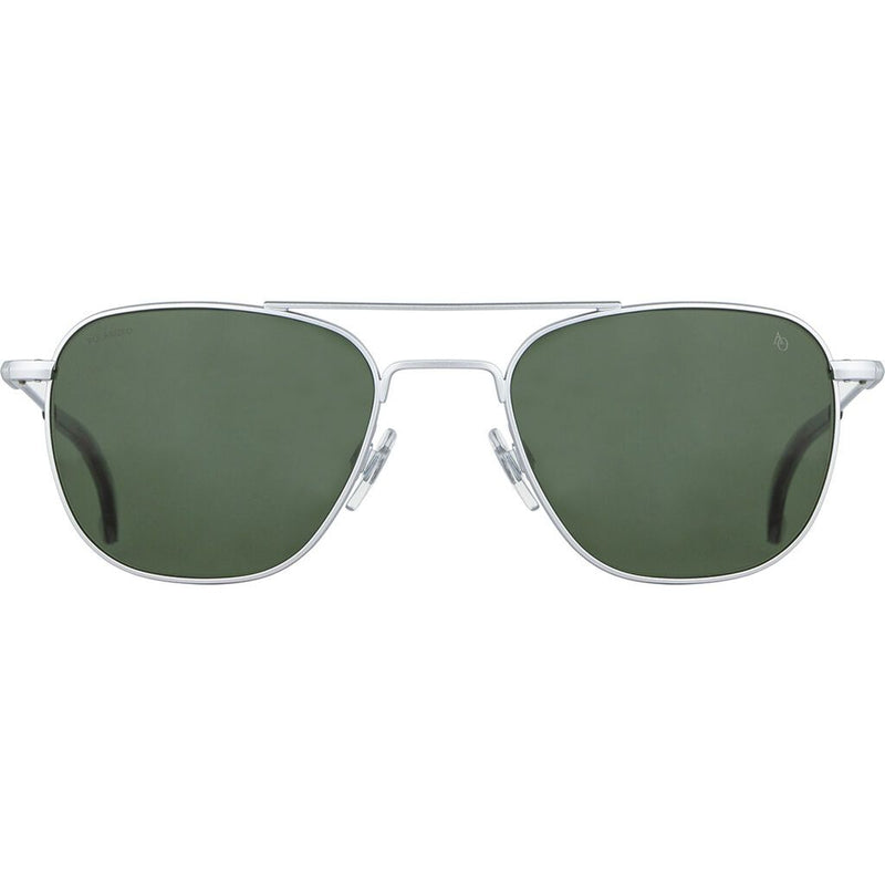 American Optical General Silver Sunglasses Standard  w/smoke tip 55-14-140mm | Nylon Green