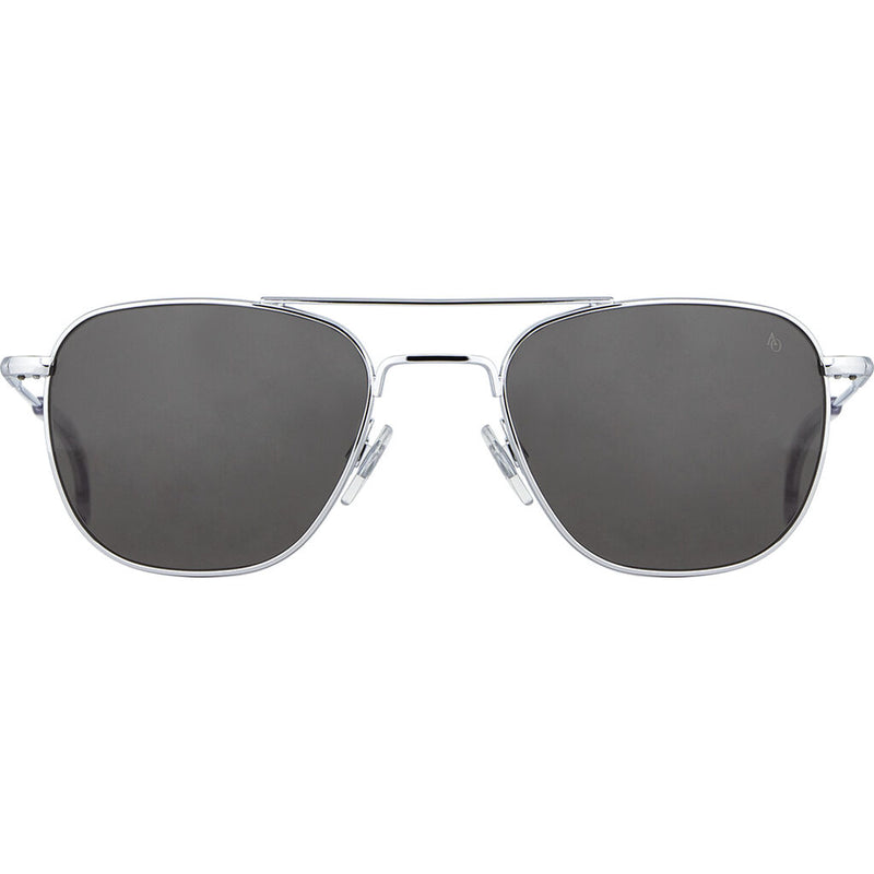 American Optical Small Original Pilot Sunglasses Standard | Silver/Glass Grey