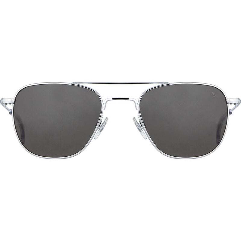 American Optical Big Original Pilot Sunglasses Standard | Silver/Polarized Glass Grey