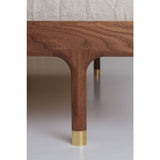 Kalon Simple Wood Bed  Frame w/ Headboard | Walnut
