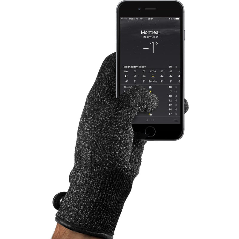 Mujjo Single Layered Touchscreen Gloves | Black Size S MUJJO-GLKN-011-S