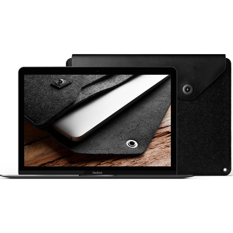 Mujjo Sleeve for the 12" Macbook | Black MUJJO-SL-078-BK