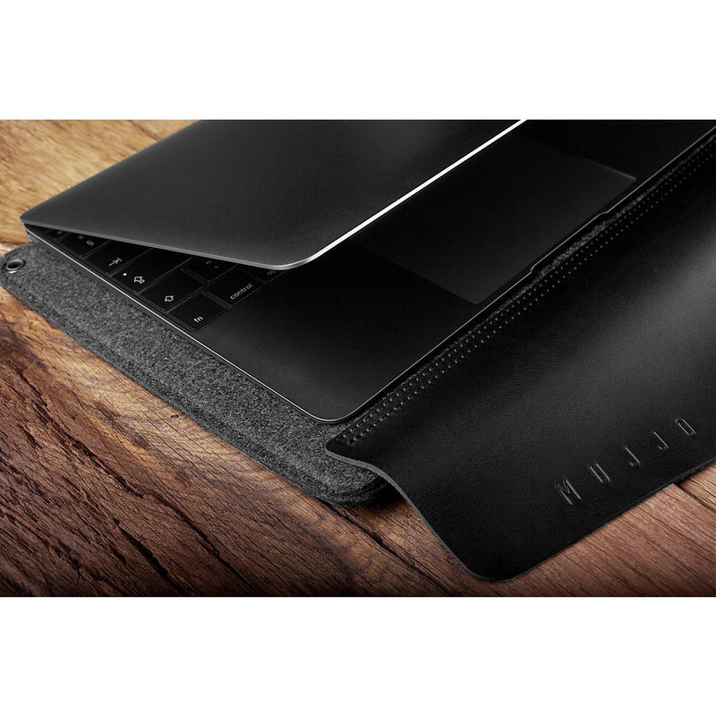 Mujjo Sleeve for the 12" Macbook | Black MUJJO-SL-078-BK