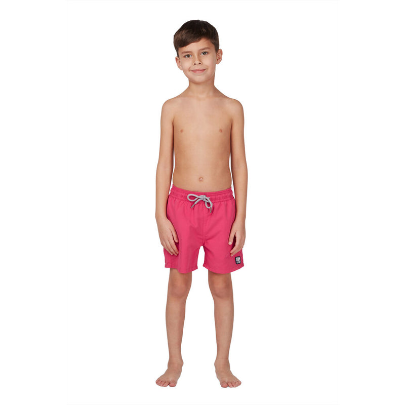 Tom & Teddy Boy's Solid Swim Trunk | Hot Pink