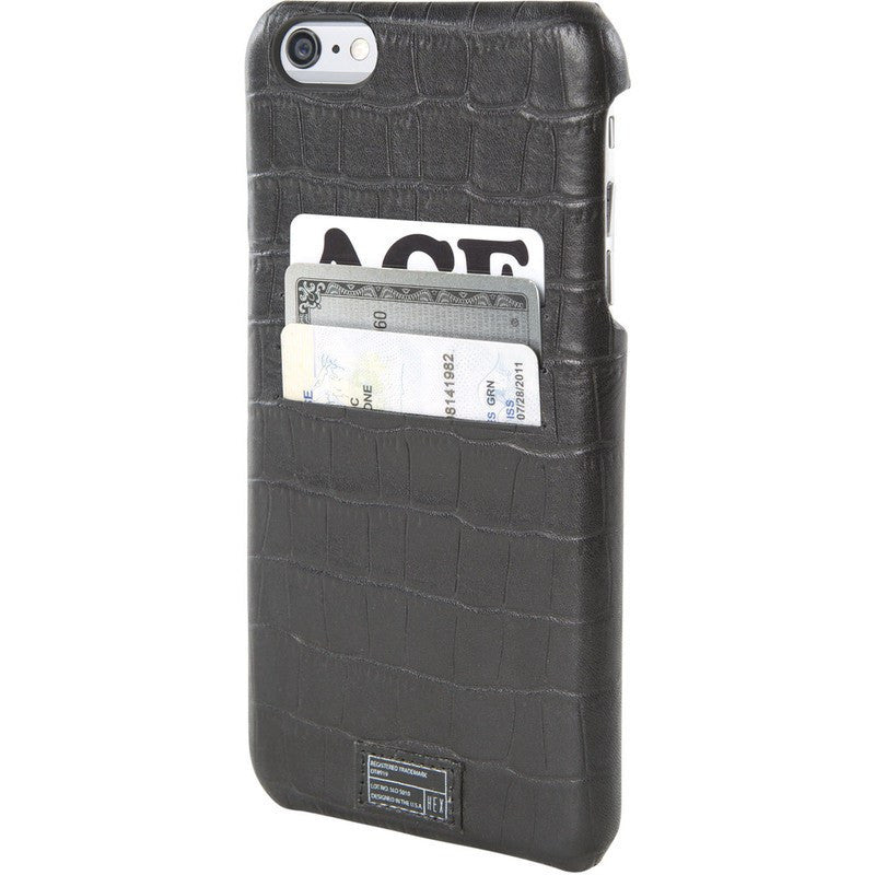 Hex Solo Wallet for iPhone 6+ | Black Croc