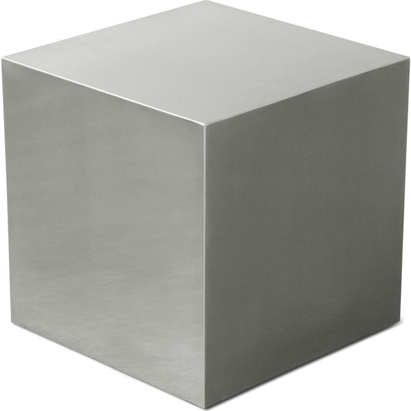 Gus* Modern Metal Cube Ottoman | Stainless Steel ECCTSTCU