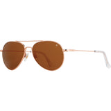 American Optical Genral Rose Gold Sunglasses Standard w/clear tip 58-14-145mm | Polarized Nylon Brown