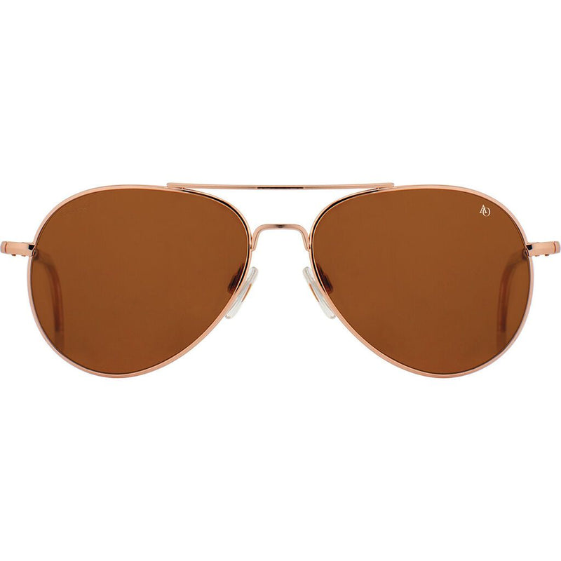 American Optical Genral Rose Gold Sunglasses Standard w/clear tip 55-14-140mm | Nylon Brown