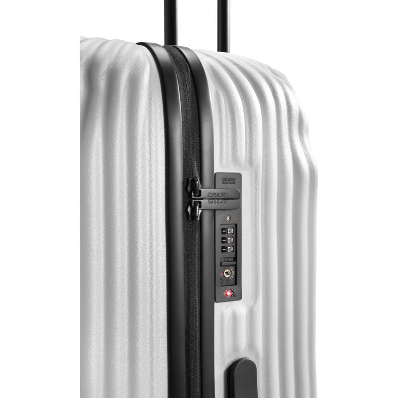 Crash Baggage Stripe Trolley Suitcase | White --Large Cb153-17