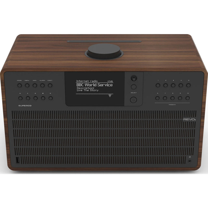 REVO Super CD Bluetooth Digital Radio | Walnut/Black