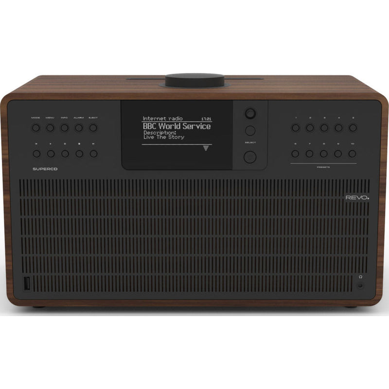REVO Super CD Bluetooth Digital Radio | Walnut/Black