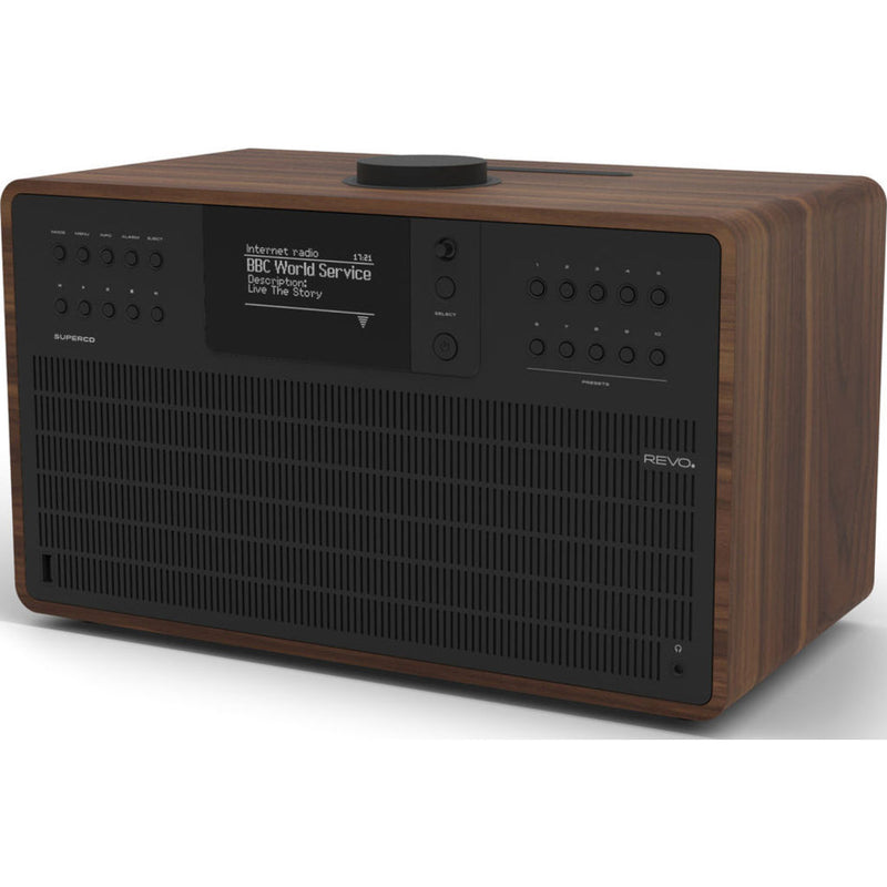 REVO Super CD Bluetooth Digital Radio | Walnut/Black