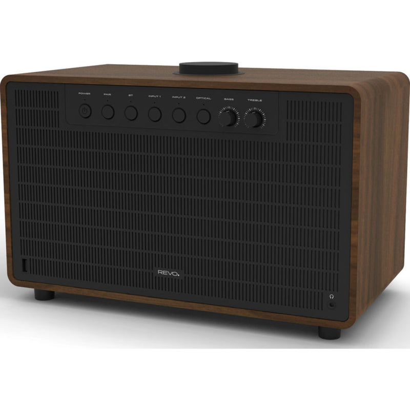 REVO SuperTone Bluetooth Wireless Speaker | Walnut/Black