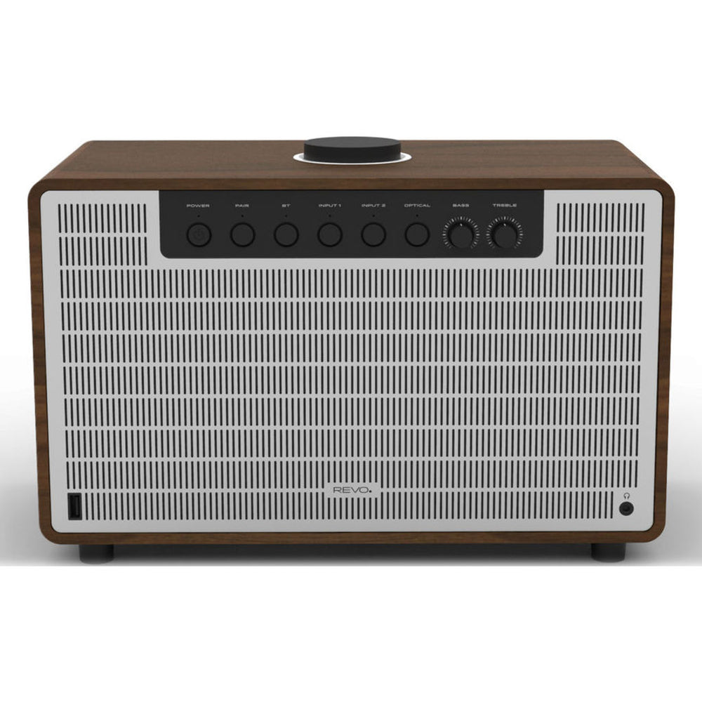 REVO SuperTone Bluetooth Digital Radio Walnut/Silver – Sportique