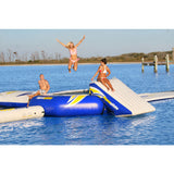 Aquaglide Supertramp 14 Inftable Trampoline w/ Blast Bag & Log | Yellow/Blue/White 58-5215022