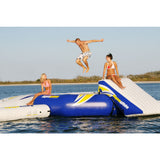 Aquaglide Supertramp 14 Inftable Trampoline w/ Blast Bag & Log | Yellow/Blue/White 58-5215022