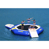 Aquaglide Supertramp 23 Inftable Trampoline w/ Swimstep | Yellow/Blue/White 58-5209103