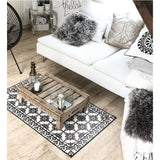 Beija Flor Barcelona Floor Mat Runner | Black/White