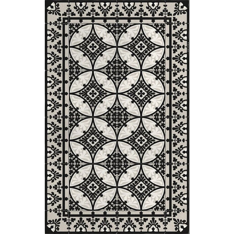 Beija Flor Barcelona Floor Mat Runner | Black/White